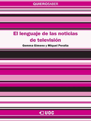 cover image of El lenguaje de las noticias de televisión